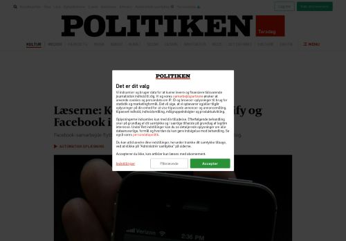 
                            12. Læserne: Koblingen mellem Spotify og Facebook irriterer - politiken.dk