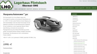 
                            10. Lagerhaus Flintsbach - Husqvarna Automower ® 310
