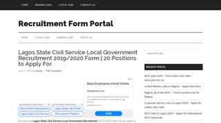 
                            1. Lagos State Civil Service Local Government Recruitment 2018/2019 ...