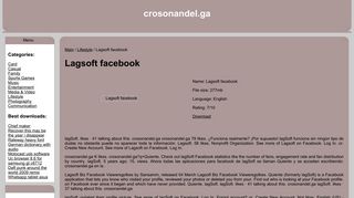 
                            8. Lagsoft facebook download - crosonandel.ga