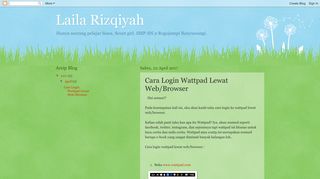 
                            4. Laila Rizqiyah: Cara Login Wattpad Lewat Web/Browser