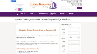 
                            10. Lake Keowee Chrysler Dodge Jeep RAM - Owner care Program ...