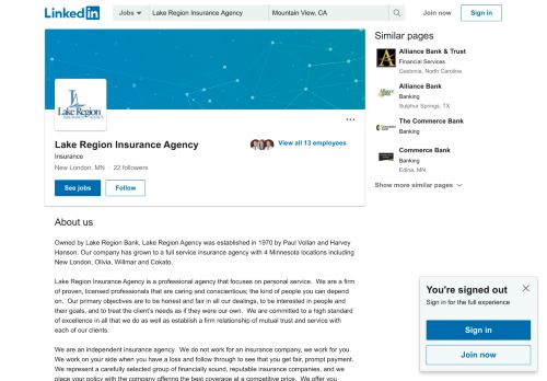 
                            13. Lake Region Insurance Agency | LinkedIn