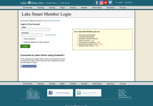 
                            8. Lake Smart Member Login - Create Account - Lakes Online