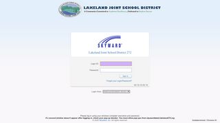 
                            4. Lakeland Joint School District 272 - Login - Powered by Skyward