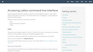 
                            2. Lakka documentation - Accessing Lakka command line interface