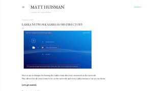 
                            7. Lakka Network Samba Roms Directory - Matt Huisman