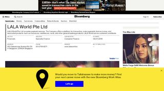 
                            10. LALA World Pte Ltd: Company Profile - Bloomberg
