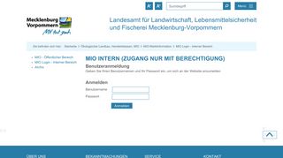 
                            10. LALLF M-V: MIO Login - Interner Bereich