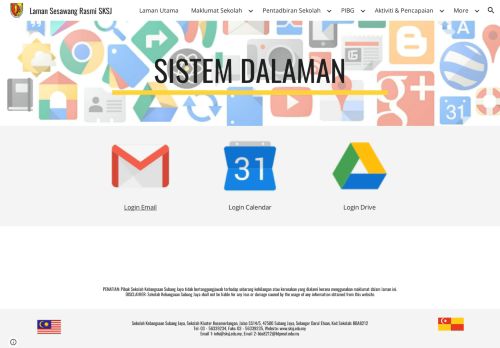 
                            5. Laman Sesawang Rasmi SKSJ - Login