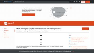 
                            6. lamp - How do I open phpMyAdmin? I have PHP script output - Ask Ubuntu