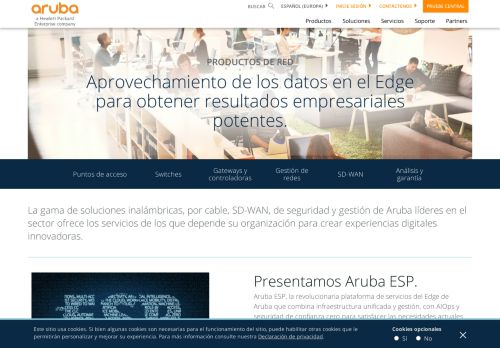 
                            3. LAN inalámbrica empresarial (WLAN) - Aruba Networks