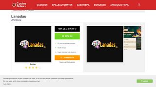 
                            10. Lanadas Casino: Op til 2.000 kr + 130 free spins i velkomstbonus!