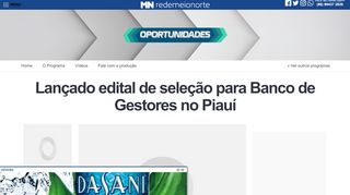 
                            9. Lançado edital de seleção para Banco de Gestores no Piauí