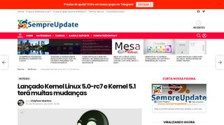 
                            9. Lançado Kernel Linux 5.0-rc7 e Kernel 5.1 terá muitas mudanças ...