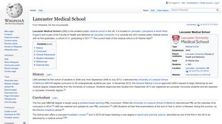 
                            8. Lancaster Medical School - Wikipedia