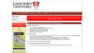 
                            10. Lancaster University Electronic Tendering Site - Home