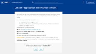 
                            7. Lancer l'application Web Outlook (OWA) - 1&1 IONOS Assistance