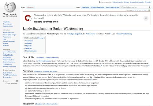 
                            12. Landesärztekammer Baden-Württemberg – Wikipedia