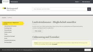 
                            11. Landesärztekammer - Mitgliedschaft anmelden - Service-BW