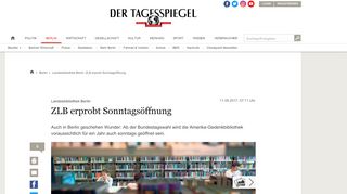 
                            13. Landesbibliothek Berlin: ZLB erprobt Sonntagsöffnung - Berlin ...