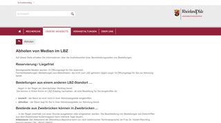 
                            7. Landesbibliothekszentrum Rheinland-Pfalz | Abholen | Willkommen in ...