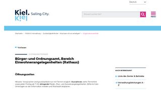 
                            8. Landeshauptstadt Kiel - Bürger- und Ordnungsamt, Bereich ...