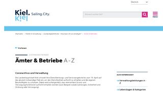
                            4. Landeshauptstadt Kiel: Liste der Ämter & Betriebe