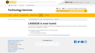
                            3. LANDESK | Technology Services | VCU