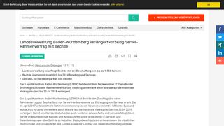 
                            9. Landesverwaltung Baden-Württemberg verlängert vorzeitig Server ...