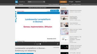 
                            12. Landesweite Lernplattform in Bremen - Einführung von itslearning