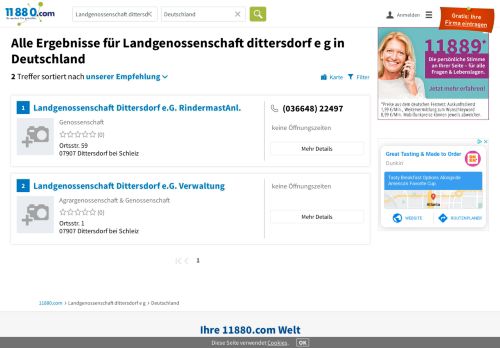 
                            8. Landgenossenschaft Dittersdorf eG - 11880.com
