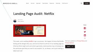 
                            13. Landing Page Audit: Netflix | Brooks Bell