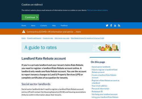 
                            8. Landlord Rate Rebate account | nidirect