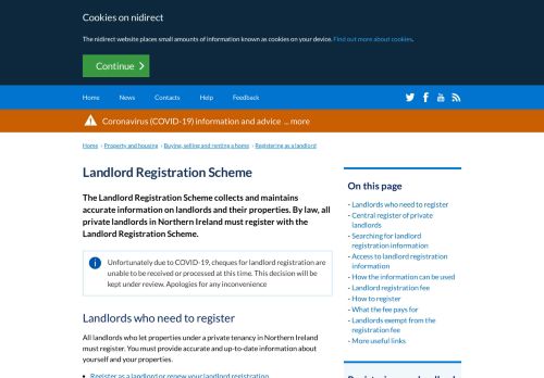 
                            4. Landlord Registration Scheme | nidirect
