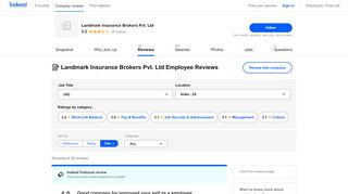 
                            11. Landmark Insurance Brokers Pvt. Ltd Employee Reviews - Indeed