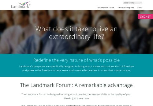 
                            7. Landmark Programs in Sydney - Live an Extraordinary Life