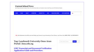 
                            13. Landmark University Omu-Aran Portal | lmu.edu.ng Archives ...