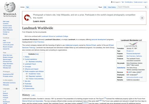 
                            6. Landmark Worldwide - Wikipedia