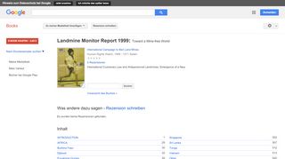 
                            9. Landmine Monitor Report 1999: Toward a Mine-free World - Google Books-Ergebnisseite