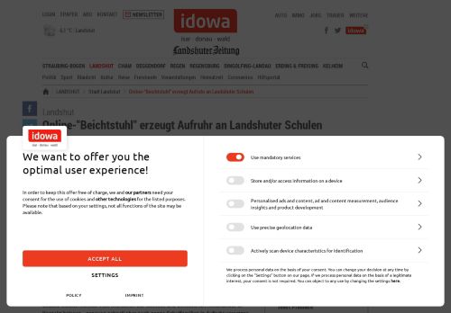 
                            9. Landshut: Online-Beichtstuhl erzeugt Aufruhr an Landshuter Schulen ...