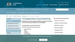 
                            8. Landskrona stad - Familjeportalen Vuxenutbildning