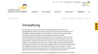 
                            8. Landtag Baden Württemberg - Verwaltung