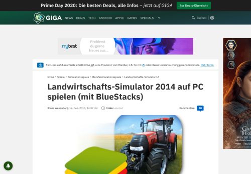 
                            3. Landwirtschafts-Simulator 2014 auf PC spielen (mit BlueStacks) – GIGA