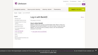
                            1. Lånekassen - Log in with BankID