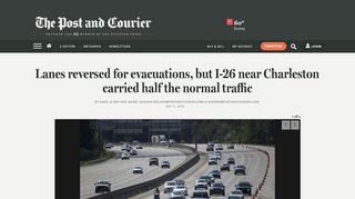 
                            11. Lanes reversed for evacuations, but I-26 near Charleston carried half ...