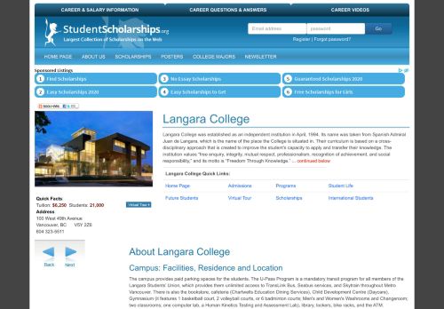 
                            13. Langara College - Scholarships for Langara College