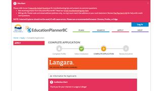 
                            12. Langara - Complete Application - Apply - EducationPlannerBC