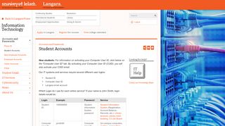 
                            2. Langara. Information Technology: Accounts and Passwords: Student ...