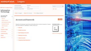 
                            3. Langara. Information Technology: Accounts and Passwords